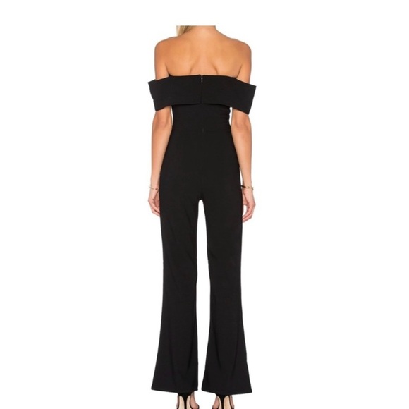by the way x Revolve Aubrey Black Off-Shoulder Jumpsuit with Flared Legs - Picture 2 of 9